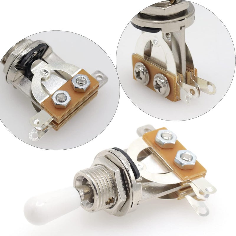 Cheerock 2pcs Electric Guitar 3 Way Toggle Switch, Guitar Pickup Switch, Guitar Selector Switch, Electric Guitar 3 Way Toggle Selector Switch for Les Paul Guitar, Guitar Accessories - Image 4